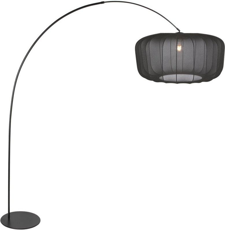 Anne Lighting - stehlampe - Curve - schwarz - metall textil -