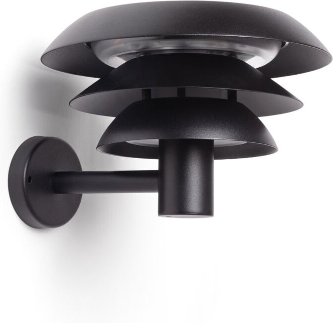 Led Wandleuchte Außen Solar 1.5W Aluminium Biel Schwarz