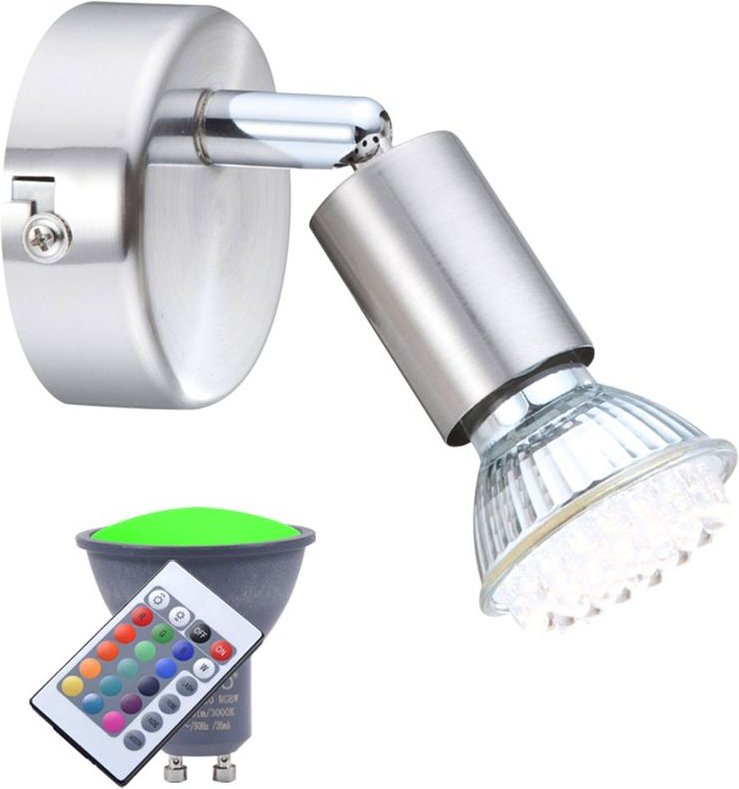 Thumbnail - Wand Leuchte Fernbedienung Beleuchtung beweglich im Set inklusive rgb led Leuchtmittel