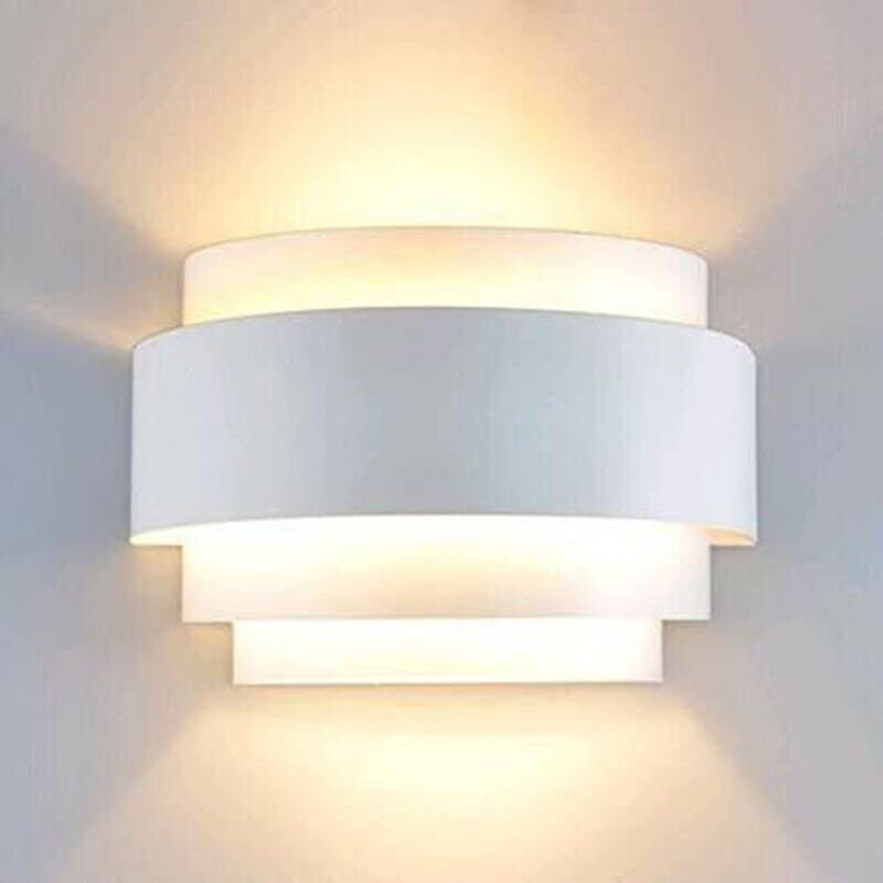 LED-Wandleuchte für den Innenbereich, nach oben/unten gerichtet, weißes Downlight, E27, warmweiß (Leuchtmittel nicht ent...