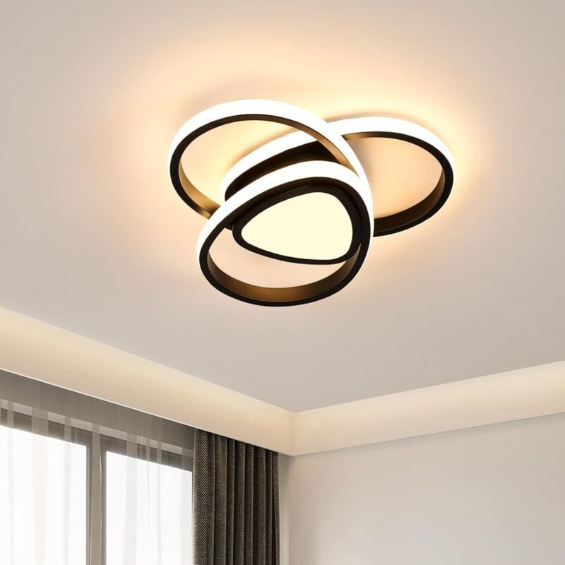 GOECO LED-Deckenleuchte, 36W 4050lm Deckenleuchte, 30cm Durchmesser warmweißes Licht 3000K