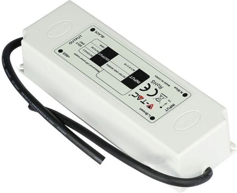 V-TAC VT-22155 100W led slim Netzteil 12V 8A wasserdicht IP67 kunststoff - SKU 3251