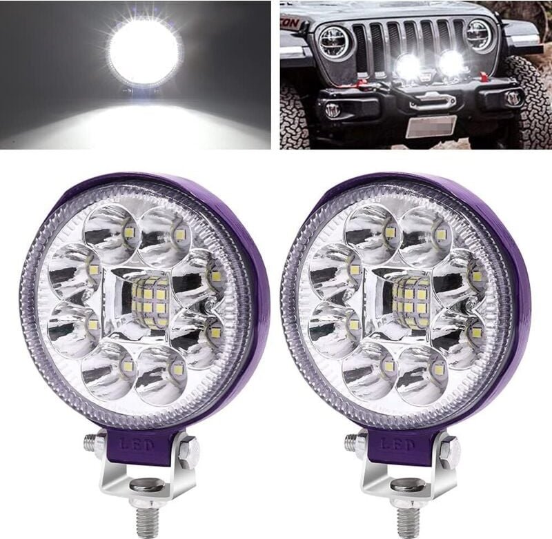 3-Zoll-LED-Motorradscheinwerfer, 2 runde LED-Nebelscheinwerfer 12V 24V.