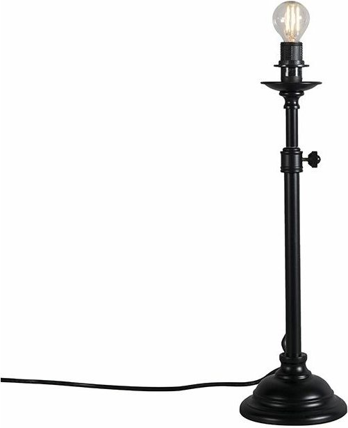 Klassische Tischlampe schwarz ohne Schirm verstellbar - Accia