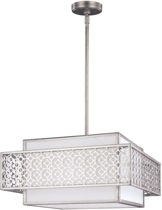 Pendellampe Deckenleuchte Hängelampe Stahl Leinen d 50,2 cm Esszimmerlampe