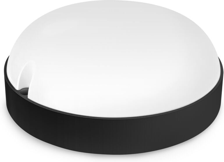 Alfa - Runde Matel-Außen-LED-Wandleuchte IP65 schwarz 9W neutral