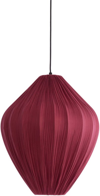 Light & Living - hängeleuchte - Verita - rot - textil - Ø 47cm -