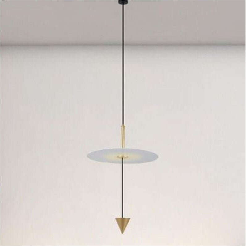 Trade Shop Traesio - Trade Shop - lampada 12W led 4000K disco bianco Ø23CM cono oro 32016 -