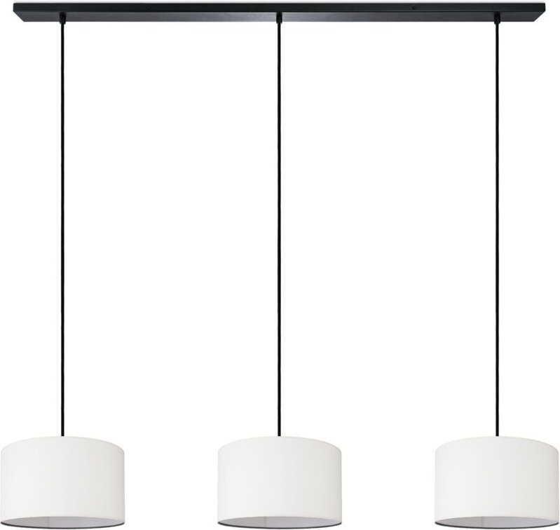 Pendellampe Wohnzimmer Deckenleuchte Stoff Lampenschirm Modern Einfarbig Rund Weiß (Ø28cm), Pendelleuchte-Schwarz - Typ ...