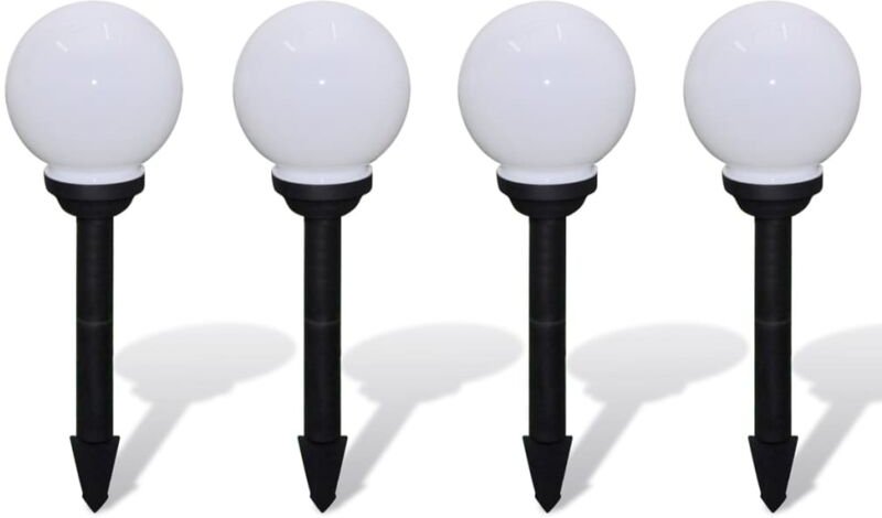 vidaXL Wegeleuchten 4 Stk. LED 15 cm mit Erdspieß