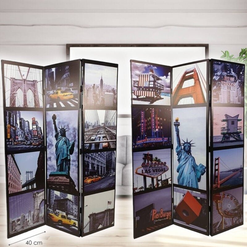 Trade Shop Traesio - Trade Shop - trennwand mit 3 teilen 180X120CM beidseitiger druck new york -