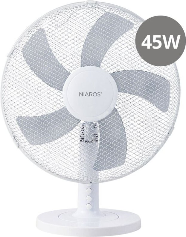 "Macomia" Tischventilator (45W 230V) Ø41x54cm weiß