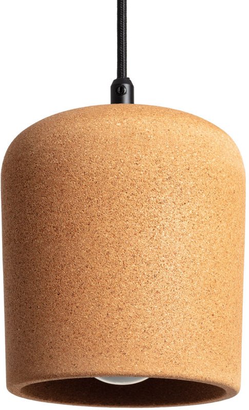 Pendelleuchte aus Metall und Kork Krobia Braun