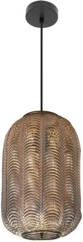 Fabrilamp - Trikala Deckenpendelleuchte Schwarz/Antikleder 26d