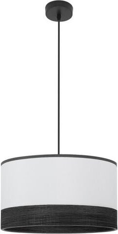 Fabrilamp - Olga Anhänger 1xe27 Schwarz/weiß-schwarz-mad.black Regx40x40 Cm