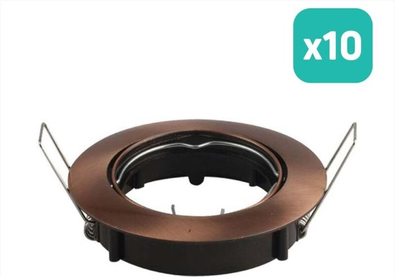 V-TAC LED-Spotleuchte - Einbauleuchte - GU10 - IP20 - Bronze - 10er-Pack