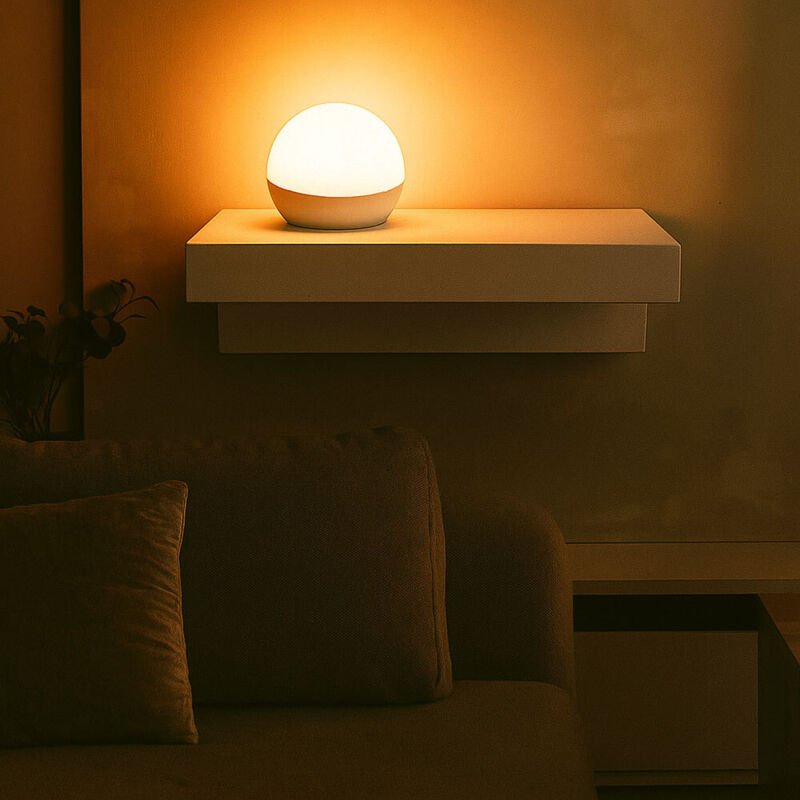 Wandleuchte Innen up Lampe Esszimmer Wandlampe Dielen Leuchte aus Gips bemalbar, Metall weiß, 1x led 1x 7 Watt 1x 690 lm...