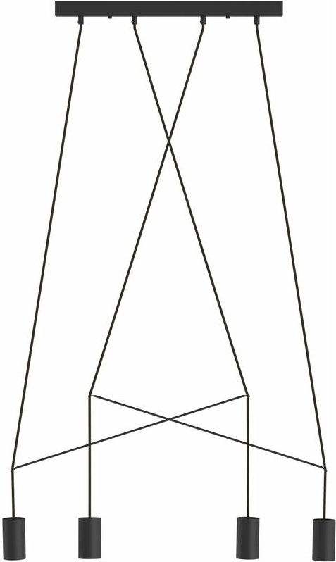 Hängelampe IMBRIA Schwarz 4-flmg 35W Leuchte