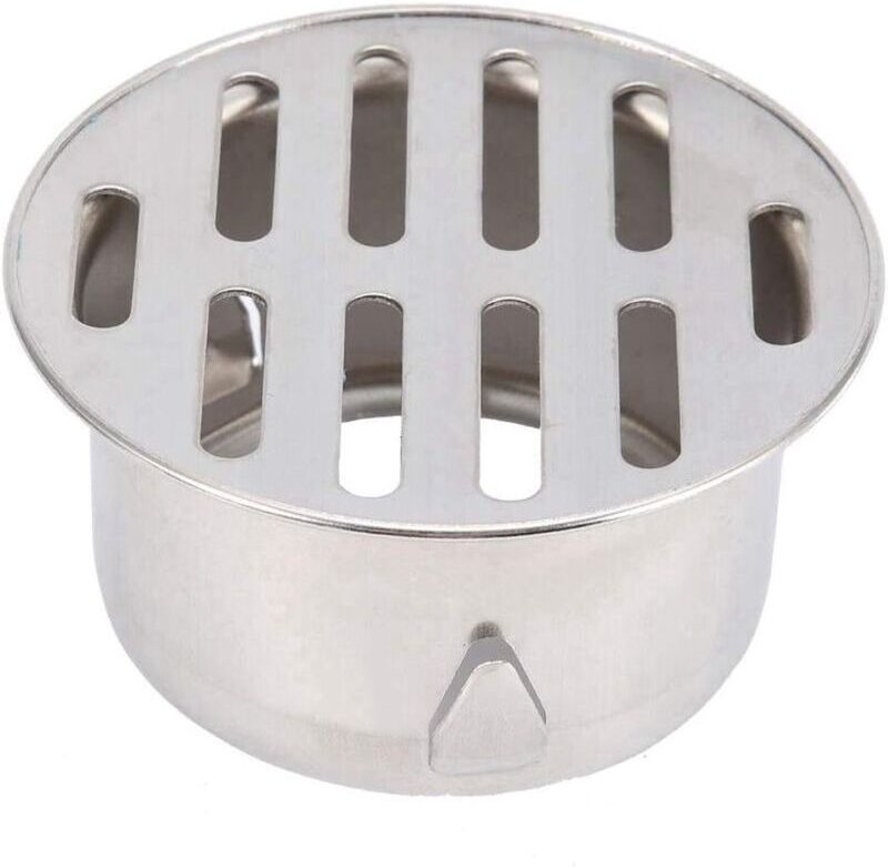 Bodenablauf aus Edelstahl, runder, verstopfungsfreier Rostdeckel, Balkonablaufsiebe für Badezimmer, Küche, Bad (75 mm fl...