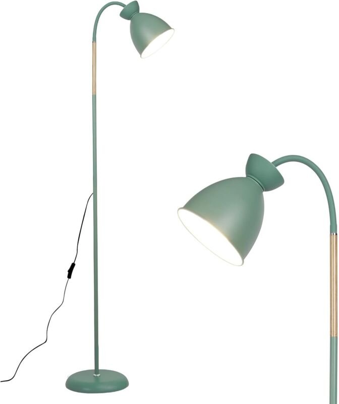 Amdelne LED Stehlampen 159cm Stehleuchte E27 Fassung max. 60W Metall Sofalampe Standleuchte Leselampe für Schlafzimmer A...