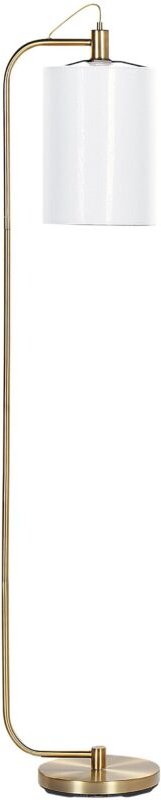 Stehlampe Kupferfarben / Weiß aus Leinen u. Eisen 155 cm Modern Elegant für Wohnzimmer Schlafzimmer Flur