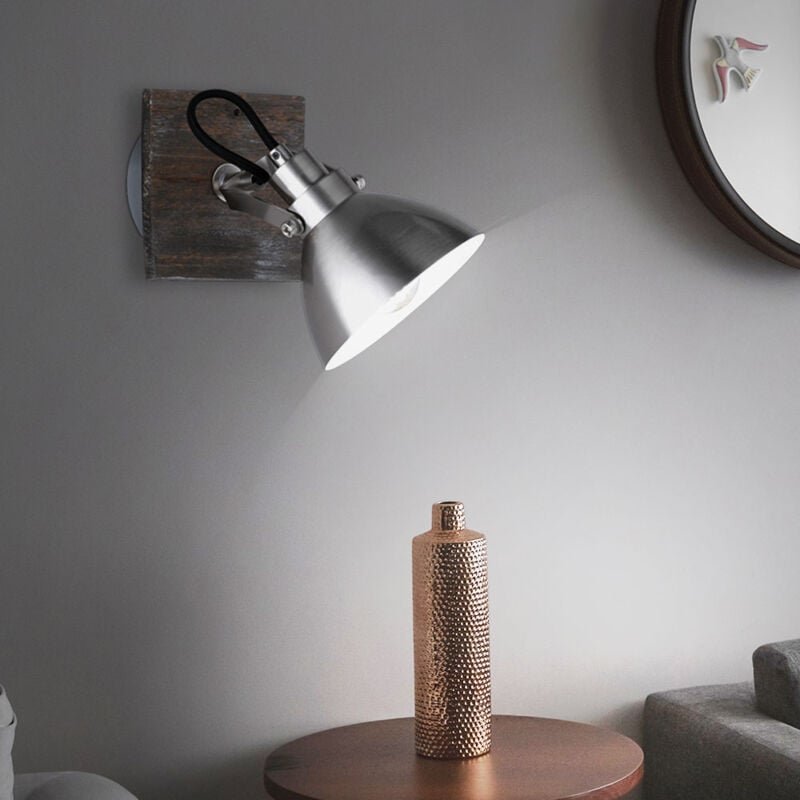 Eglo - Design Wand Lampe Wohn Arbeits Zimmer Beleuchtung Holz Lese Leuchte schwenkbar trio 805000130