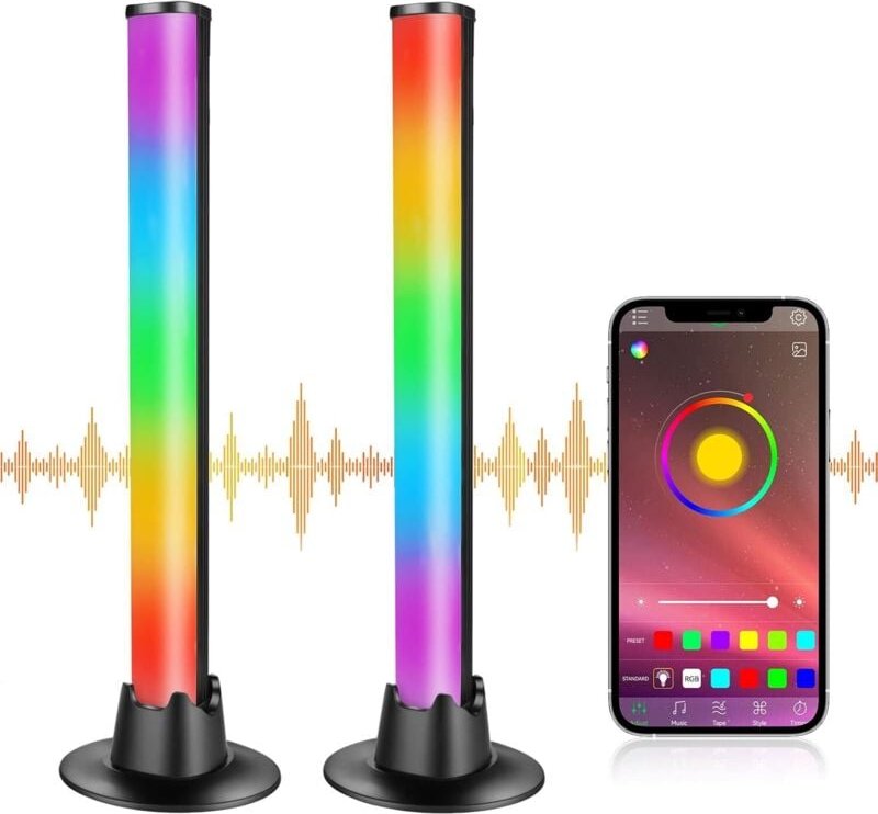 Ineasicer Smart LED Lampe, RGB Smart Schreibtischlampe mit mehreren Lichteffekten, Gaming Deko Lampe mit 10 Szenenmodi u...