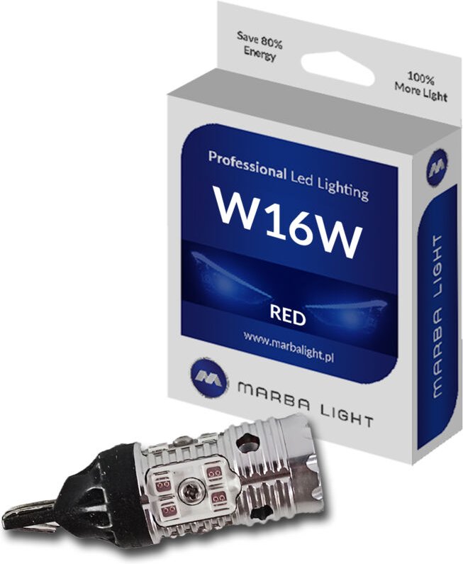 W16W LED-Lampe ROT ML16CANR MEGA HELL