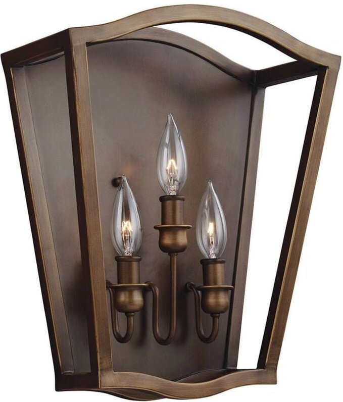 Yarmouth - 3 Licht Wandleuchte, Messing lackiert - Elstead