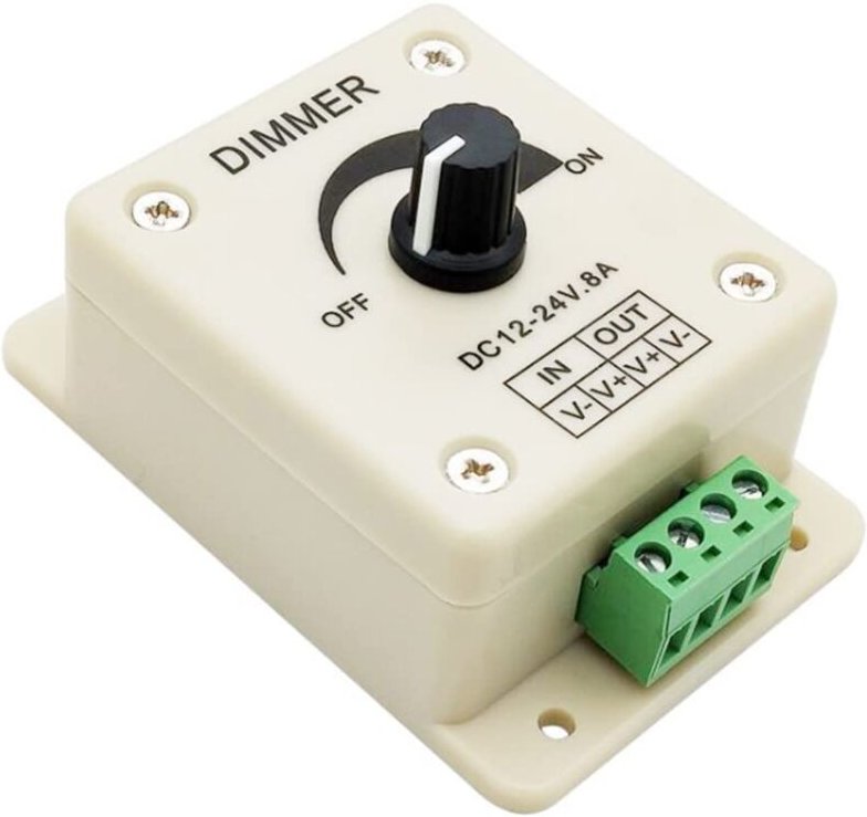 Aougo - Stück LED-Lichtdimmer, verstellbares Dimmer-Controller-Modul, Licht-Dimmschalter, einfarbiger Controller, dc 12 ...