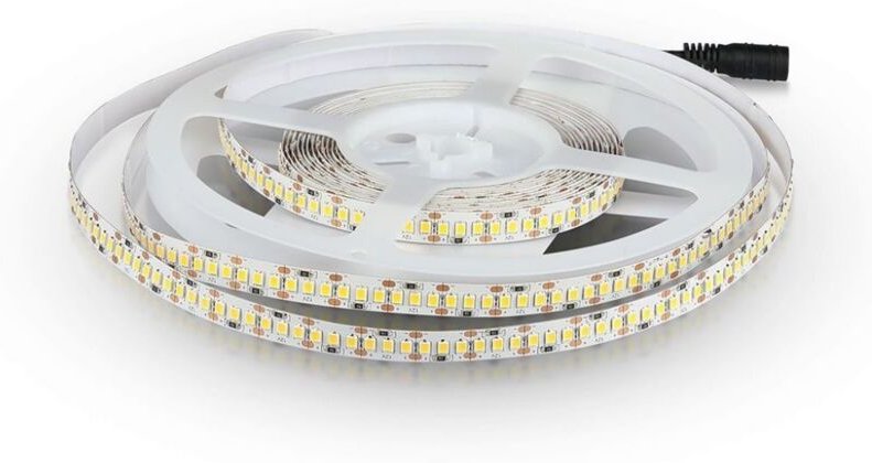 V-TAC Streifen LED SMD3528 18W/m 5m 204 LED/m 12V Naturweiß IP20 10mm