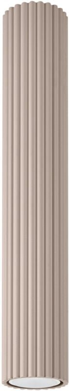 Moderner Deckenstrahler taupe rund Wellrohr 40 cm 1xGU10 10W KARBON Sollux Lighting