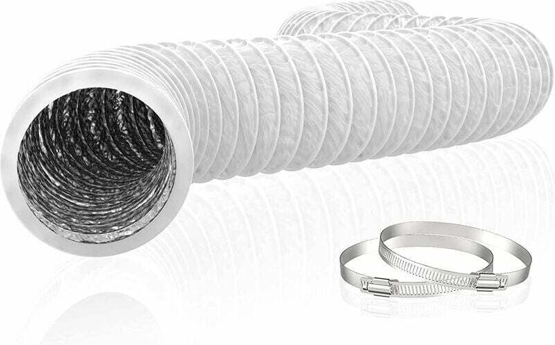 Flexibler Entlüftungsschlauch aus pvc und Aluminium, 150 mm x 6 m – Lüftungsrohr für Abluftventilatoren, Klimaanlagen un...