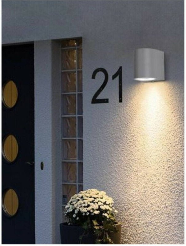 Trade Shop - MODERNE AUSSENWANDLEUCHTE GARTENLAMPE SPOTLIGHT GU10 IP65 ES53 - Grau