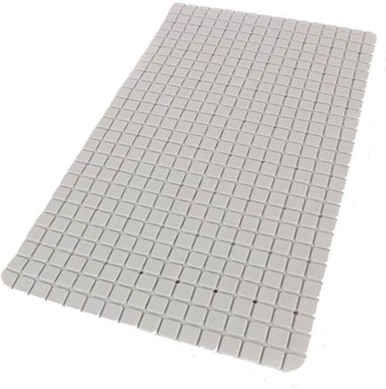 Trade Shop Traesio - Trade Shop - tappen tappetino antiscivolo bagno arredo 69 x 39CM grigio mit quadratini 69857 -