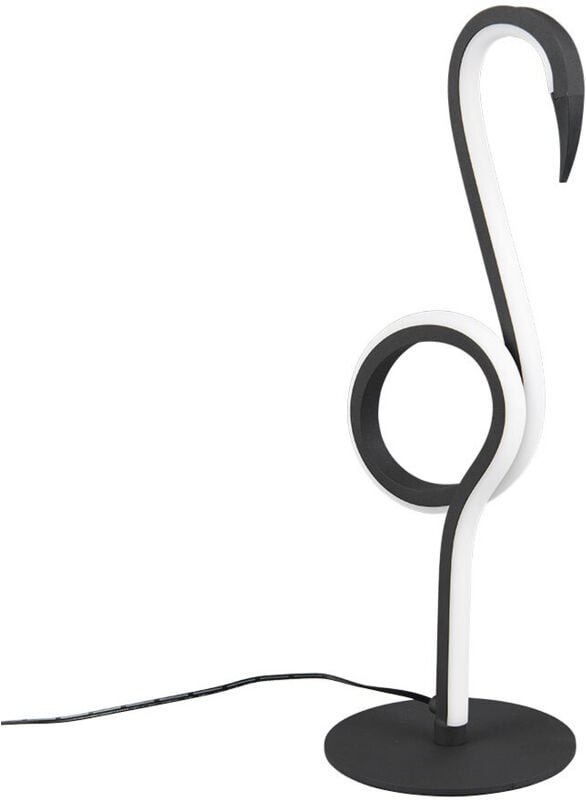 Reality Leuchten - led Deko Tischlampe ingo Schwarz mit Schnurschalter, Höhe 35cm