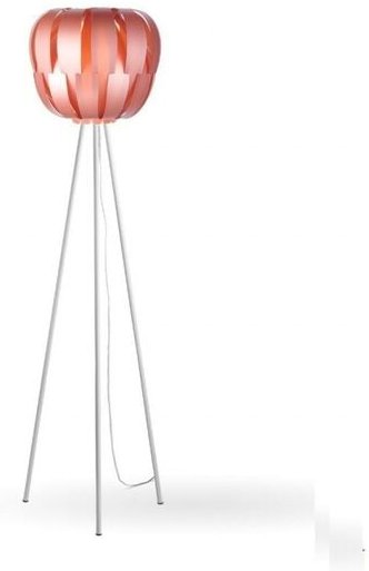 Linea Zero - Dreibein-Stehlampe aus rosa Metall in Metall Cm. 42 x 165 Std