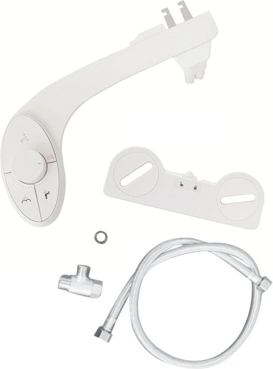 Bidet-Sprühaufsatz für Toilette, nicht elektrisch, selbstreinigend, zwei einziehbare Düsen, einstellbarer Wasserdruck, a