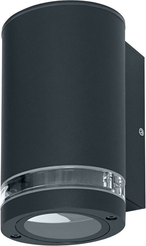 Led Wandleuchte für 1x GU10 Leuchtmittel, Design Leuchte für Aussen, für 1-seitige indirekte Beleuchtung mit dursichtige...