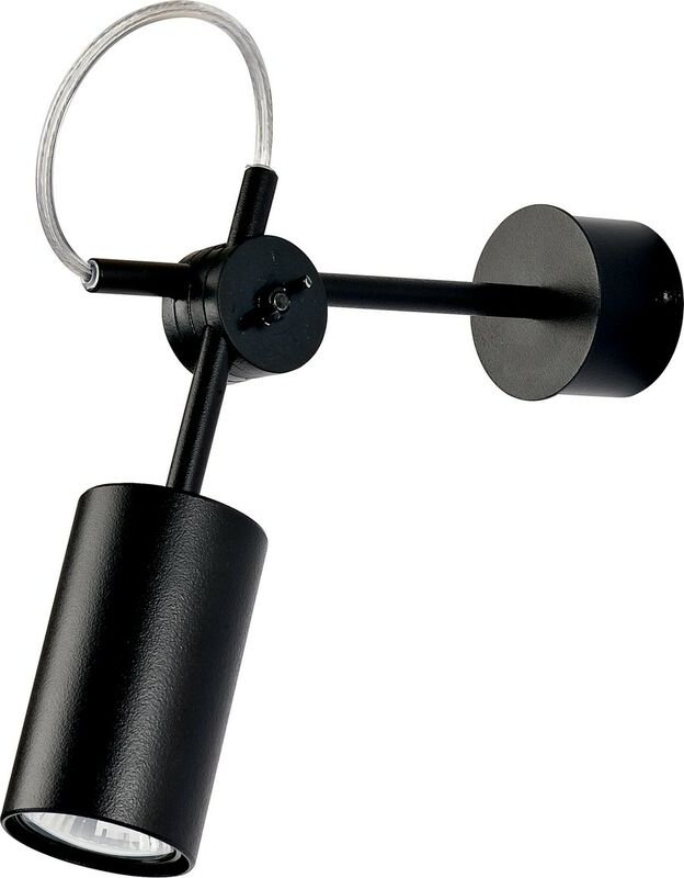 Schwarze Wandleuchte Metall GU10 Modern eye