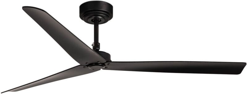 Faro Milos Großer Deckenventilator mit 3 Flügeln, mattschwarz, Wiz Smart System