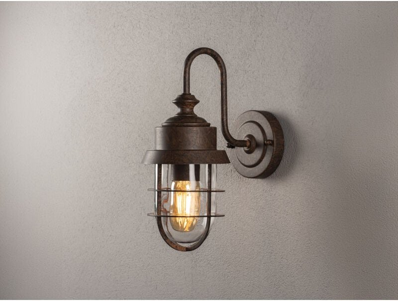 Konstsmide Lighting - Robuste Außenwandleuchte cerignola aus Stahl Rostoptik Höhe 21,5cm