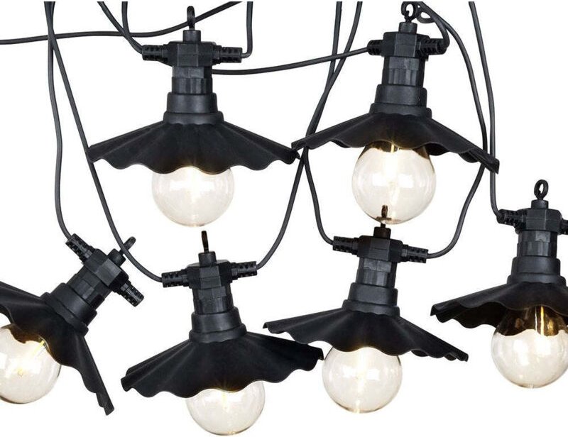 Northix - Garden garland with 6 led lights, timer, for outdoor use