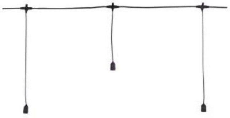 Giocoplast Natale - 6,5mt oberleitung 8 e27 fassungen ausziehbar schwarz 148 19060 148 19060 14819060