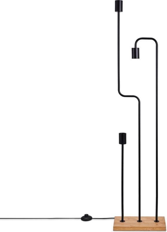 Tischlampe Stehlampe Vintage E27 Wohnzimmer Industriell Design Modern led Retro Natur, Stehleuchte 3 - Paco Home