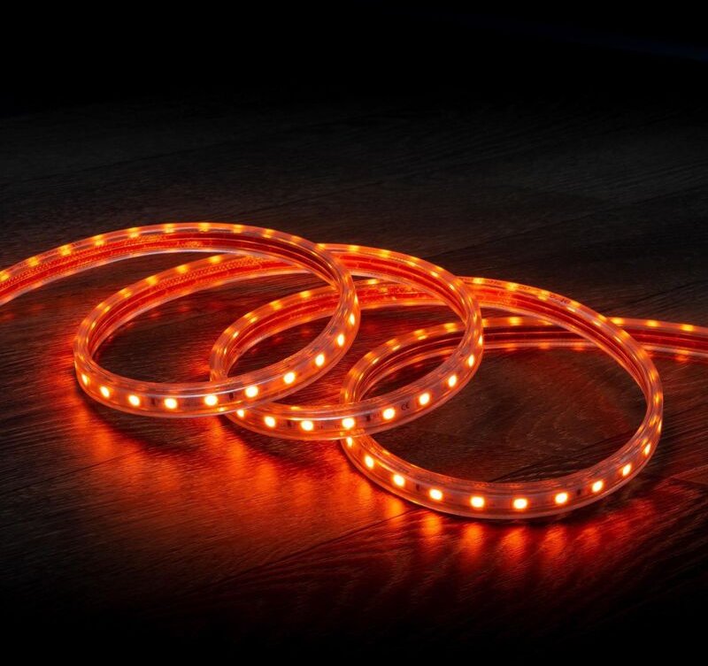 Ledkia - LED-Streifen 220V 60 LED/m 3m Orange 10W/m Breite 14mm Schnitt 100cm IP65 3 m