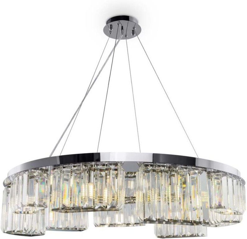 Maytoni - Pendelleuchte Hängelampe Deckenlampe Edelstahl Chrom Esszimmerlampe d 80 cm