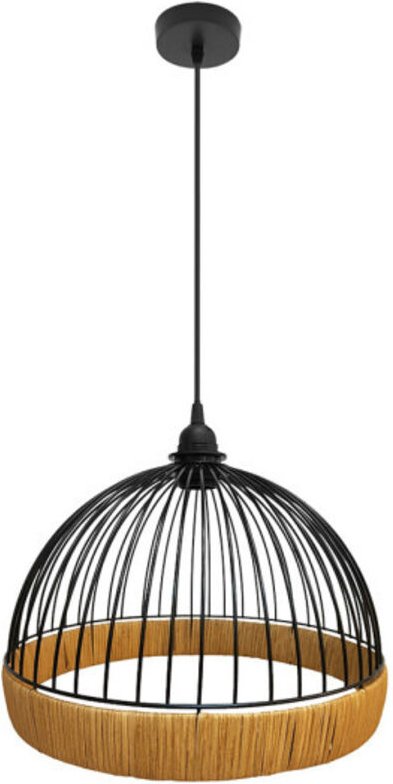 Fabrilamp - Lampe de Deckenpendelleuchte Gaston 1xe27 Schwarz/natural 30d