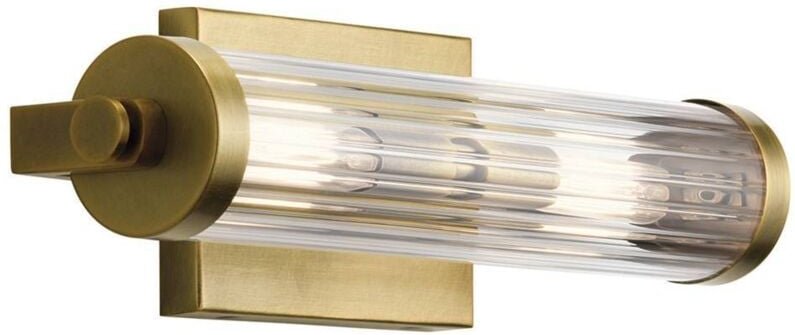 Kichler Azores Badezimmer Wandleuchte Messing natur, IP44 - Elstead