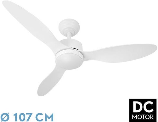 Lüfter dc serpa 24w white 3aspas 6aspas 6vel 107d 2424 lm 3000-4000-6500k remote+dimmer+timer+timer+memory